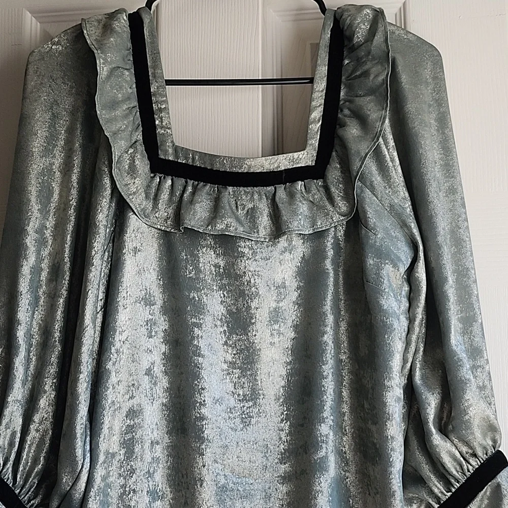 One of a Kind Batsheva Metallic Prarie Dress - Picture 4 of 9